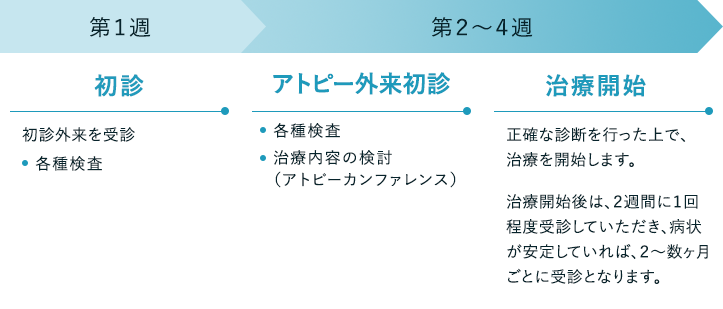 治療スケジュールモデルケースの図